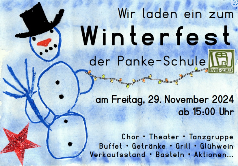 Winterfest Pankeschule Flyer